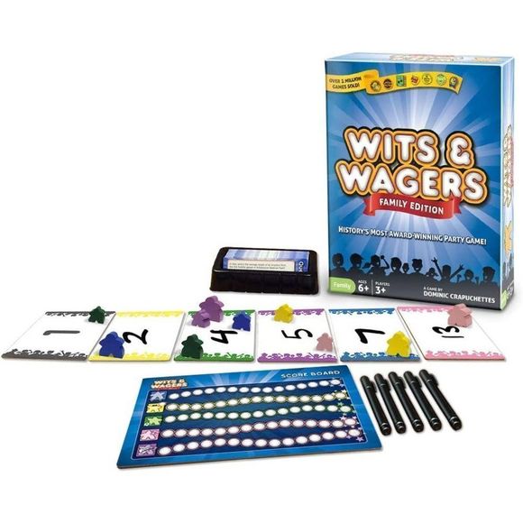North Star Wits & Wagers Board Game | Family Edition, Kid Friendly Party Game - Picture 2 of 2